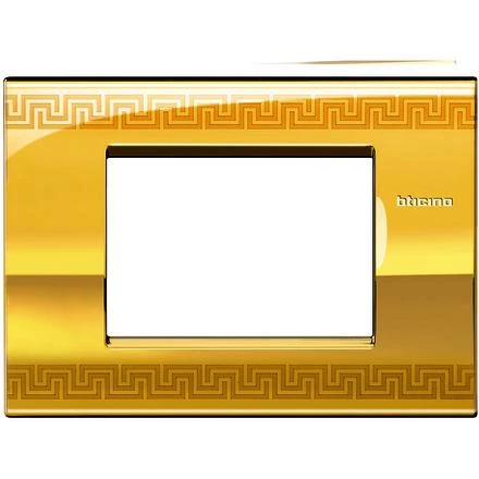  артикул LNC4803GK название Рамка итал.ст. 3 мод, цвет Орнамент, LivingLight, Bticino